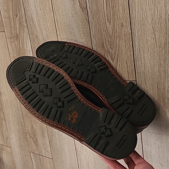 COLE HAAN Grand Boot Black Leather Sz 11.5 M Mens Ankle‎ Lace Up Chukka Boots - Picture 7 of 10